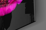Crowned Mountain Tulip artwork anchoring a wall with bold botanical palette