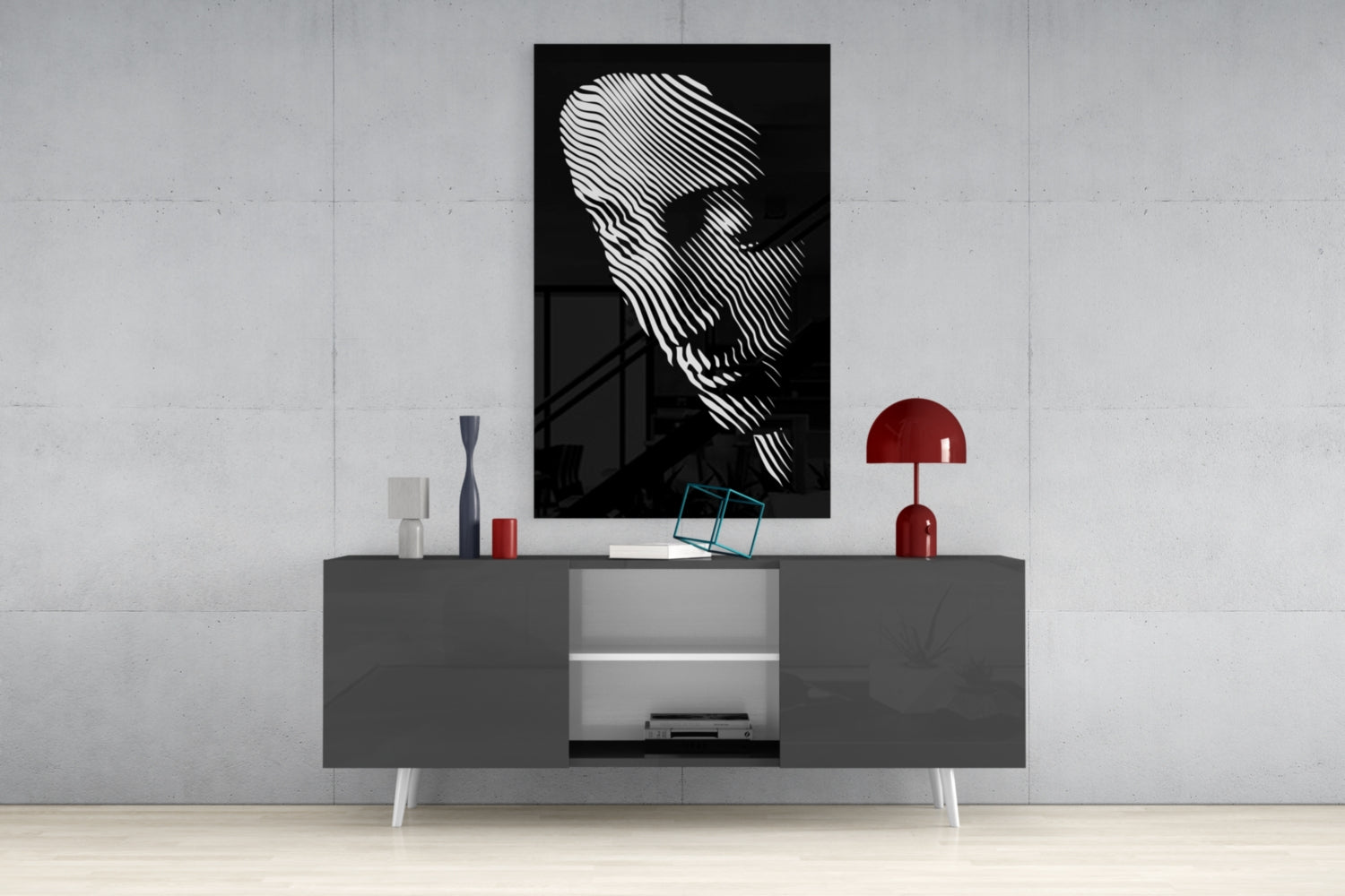 Contemplation Glass Wall Art.