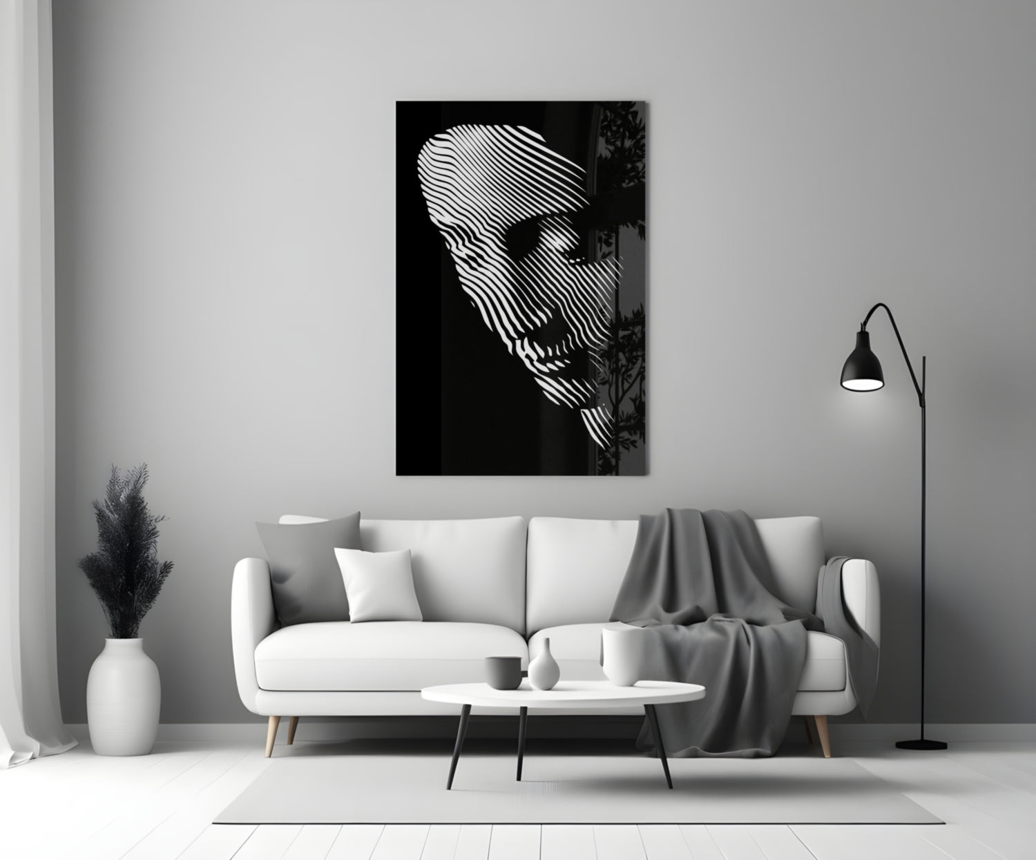 Contemplation Glass Wall Art.