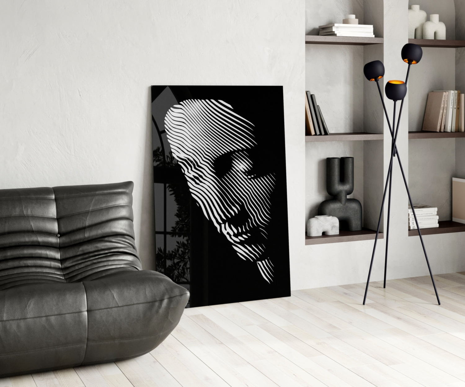 Contemplation Glass Wall Art.