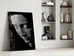 Contemplation glass print enhancing a foyer with editorial spirit