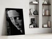 Contemplation glass print enhancing a foyer with editorial spirit