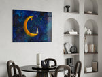 Moon House panel adding bedtime mood to a girl's room