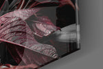 Flowers artwork anchoring a wall with bold romantic palette