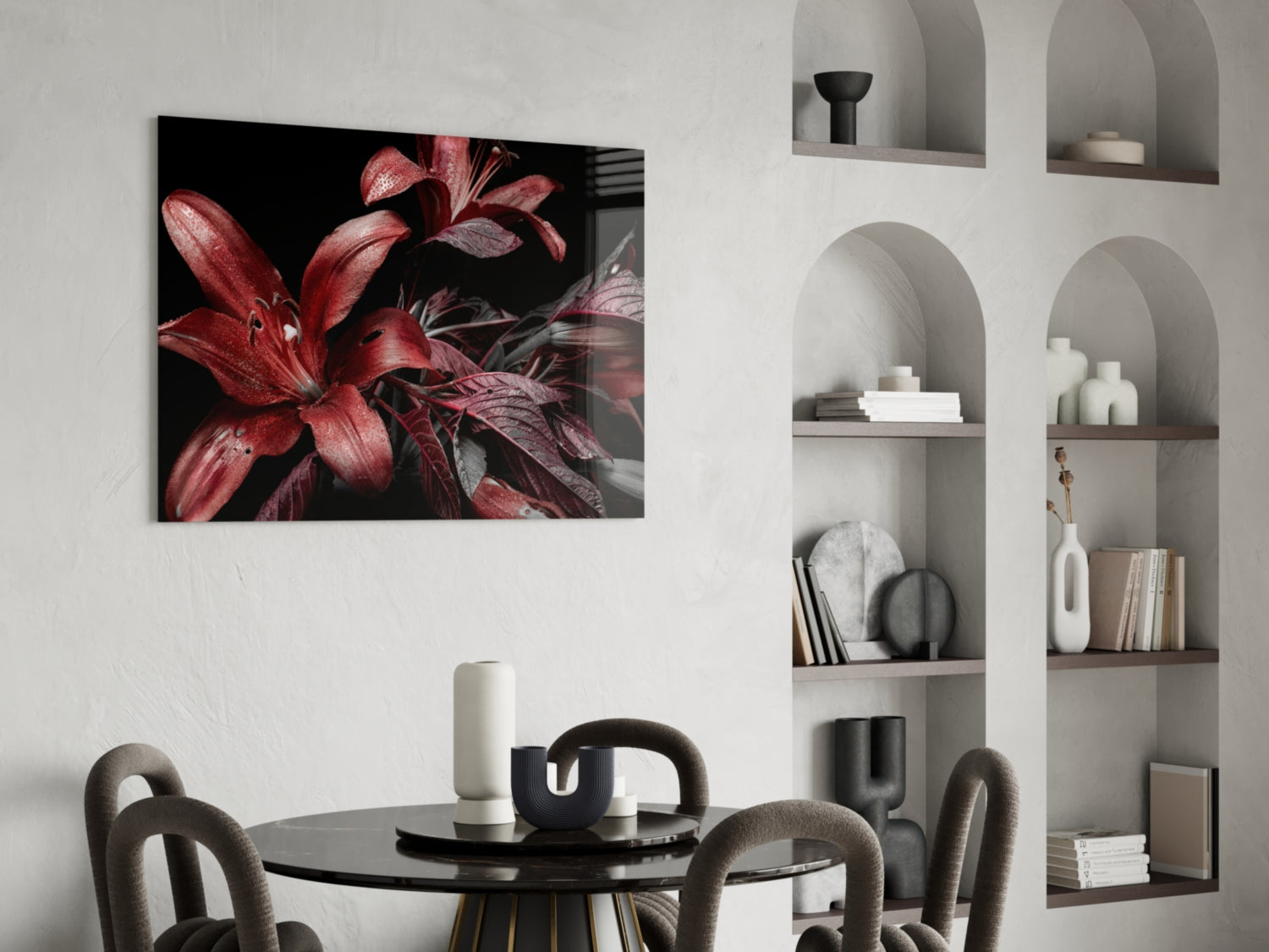 Flowers Glass Wall Art.