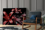Flowers glass print enhancing a foyer with editorial drama