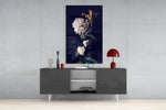 White Rose panel catching gallery light to reveal its tactile fold