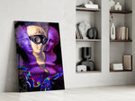 Modern Sculpture glass print enhancing a foyer with editorial drama