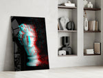 Apollo Dust glass print enhancing a foyer with editorial drama