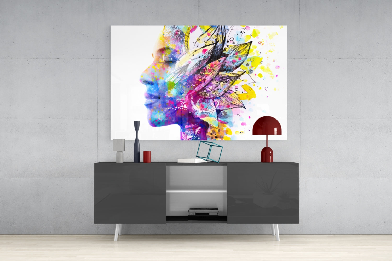 Flower Thoughts Glass Wall Art.