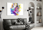 Dreamer glass wall art styled above a desk in a girl's room