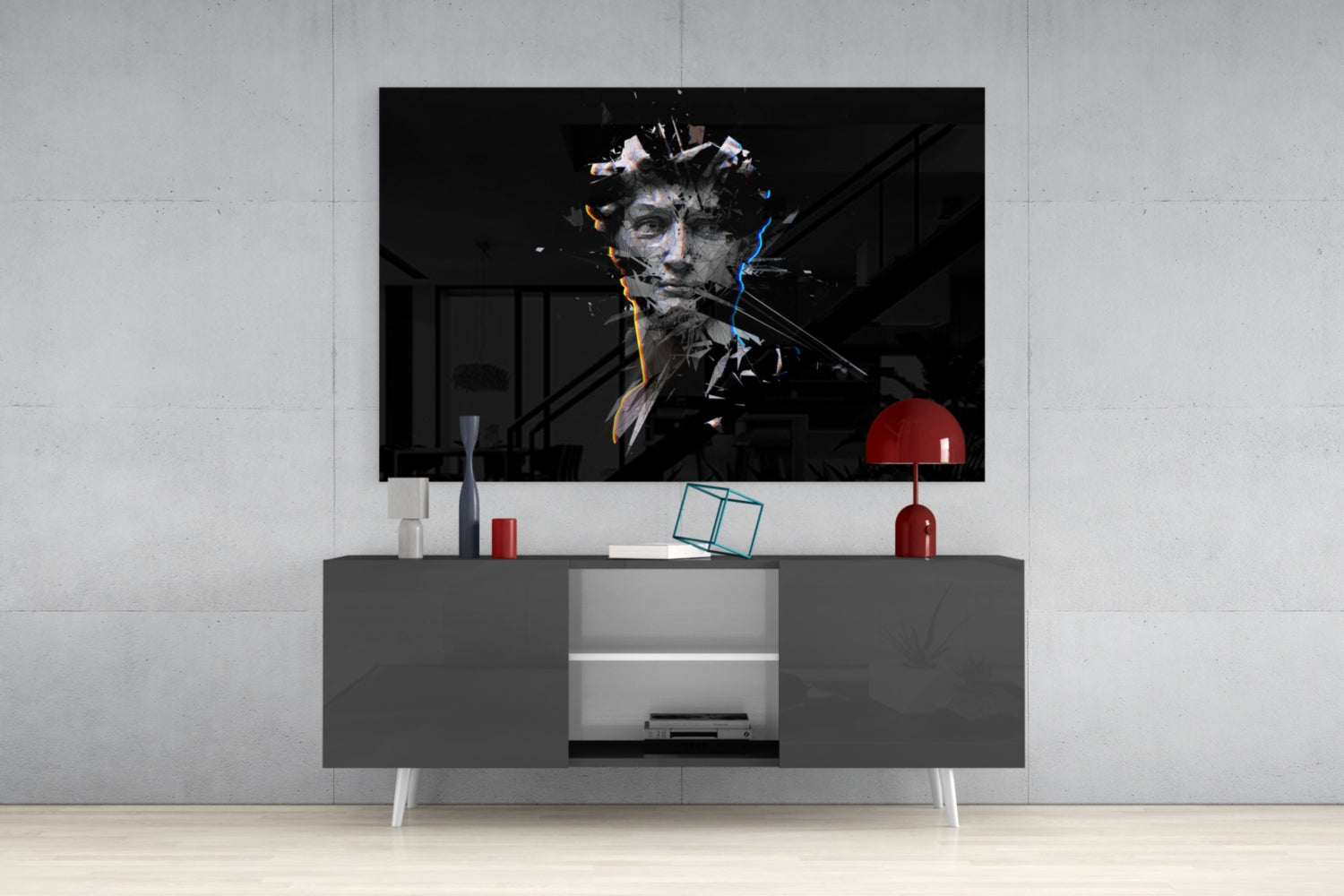 Sculpture Glass Wall Art.