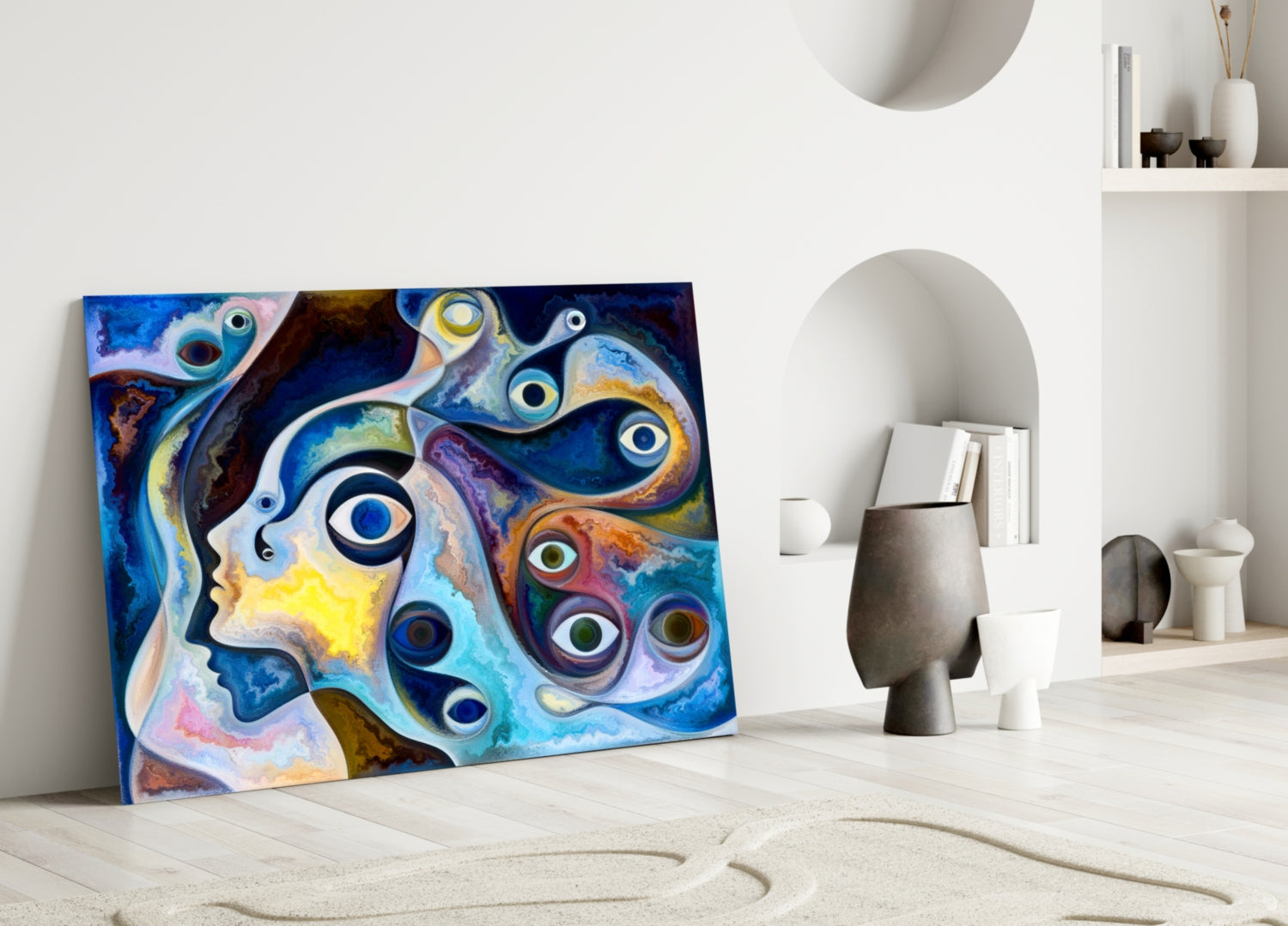 Abstract Glass Wall Art.