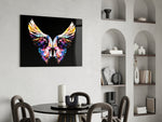 Wings panel adding statement mood to a creative office