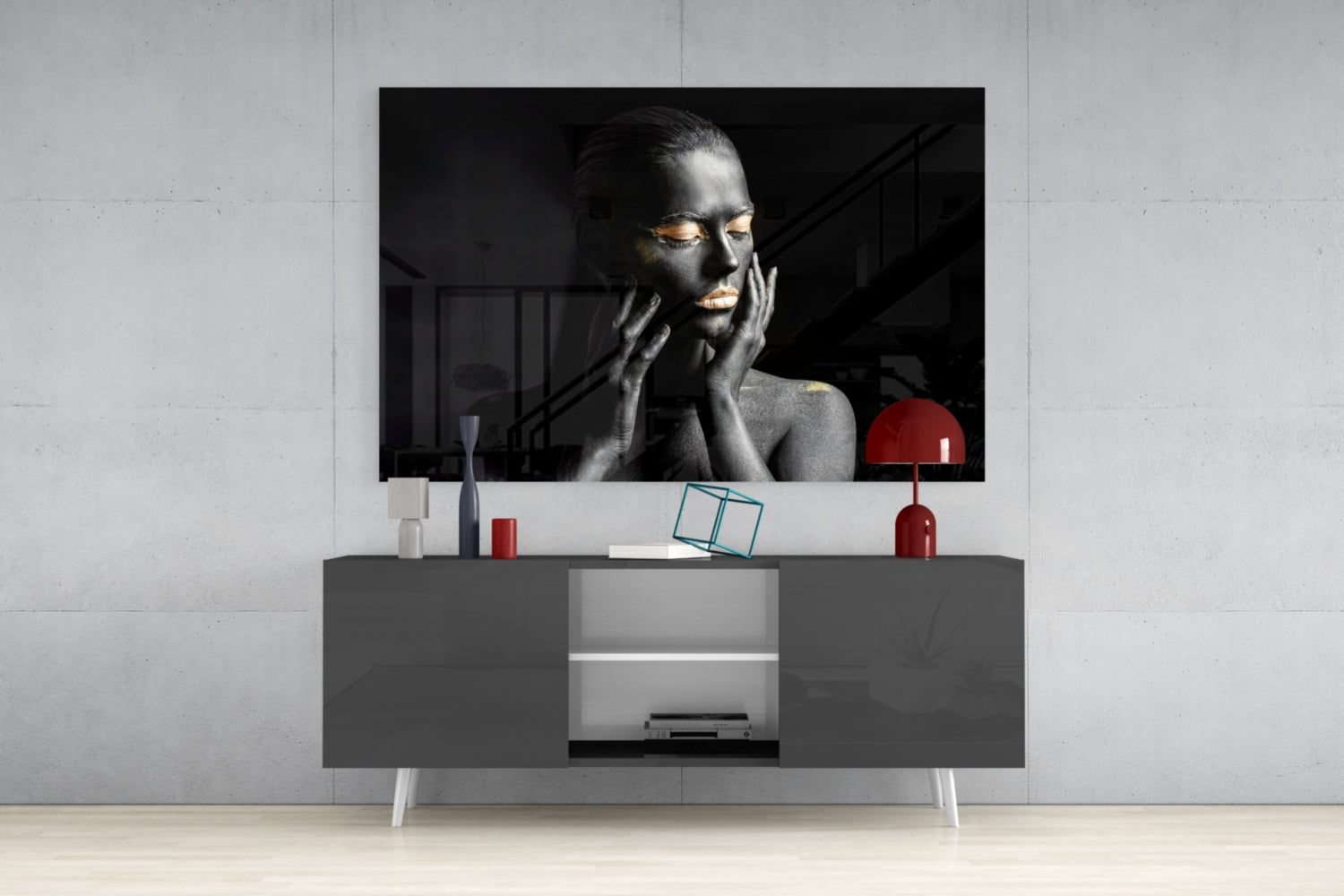 Gold Woman Glass Wall Art.