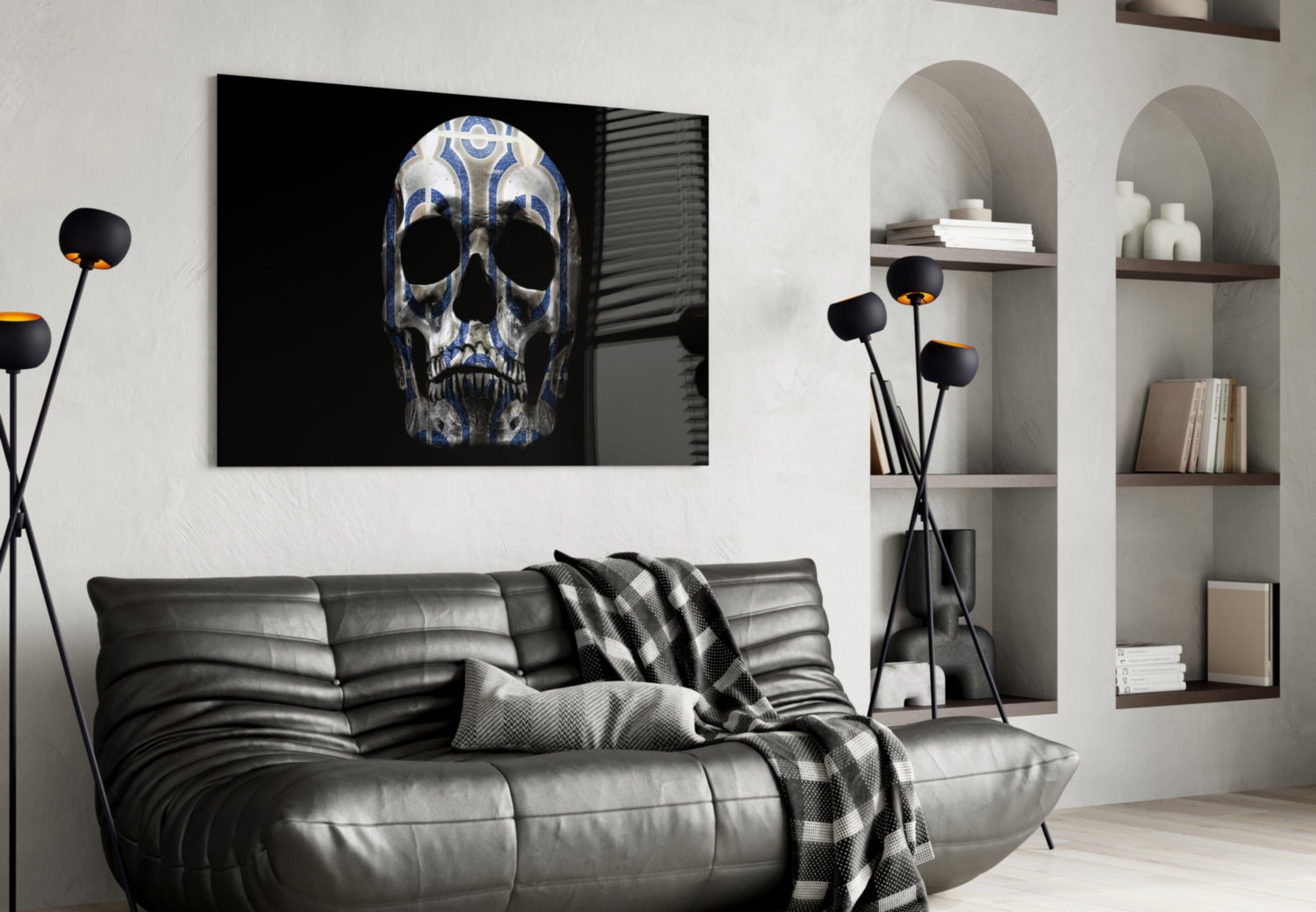 Skull Glass Wall Art.