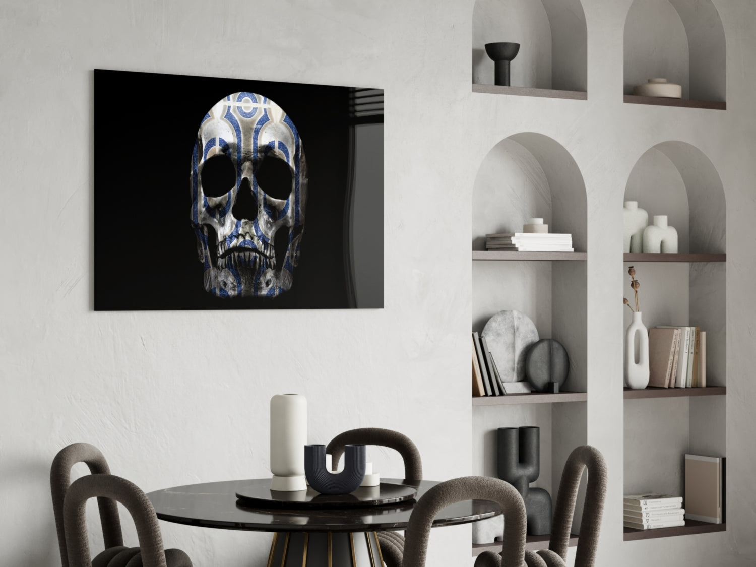 Skull Glass Wall Art.