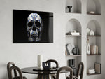 Ornament Skull panel adding darkly-elegant mood to a study