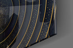 Gold Ripple artwork anchoring a wall with bold luxe palette