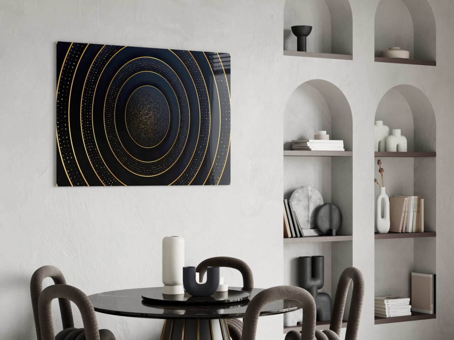 Circle Glass Wall Art.