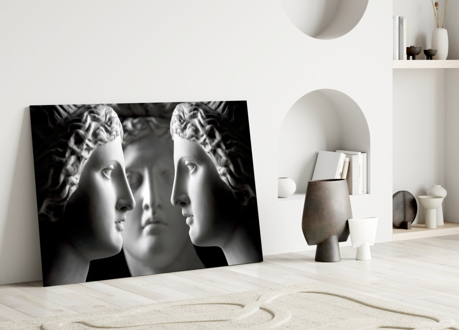 Statues Glass Wall Art.