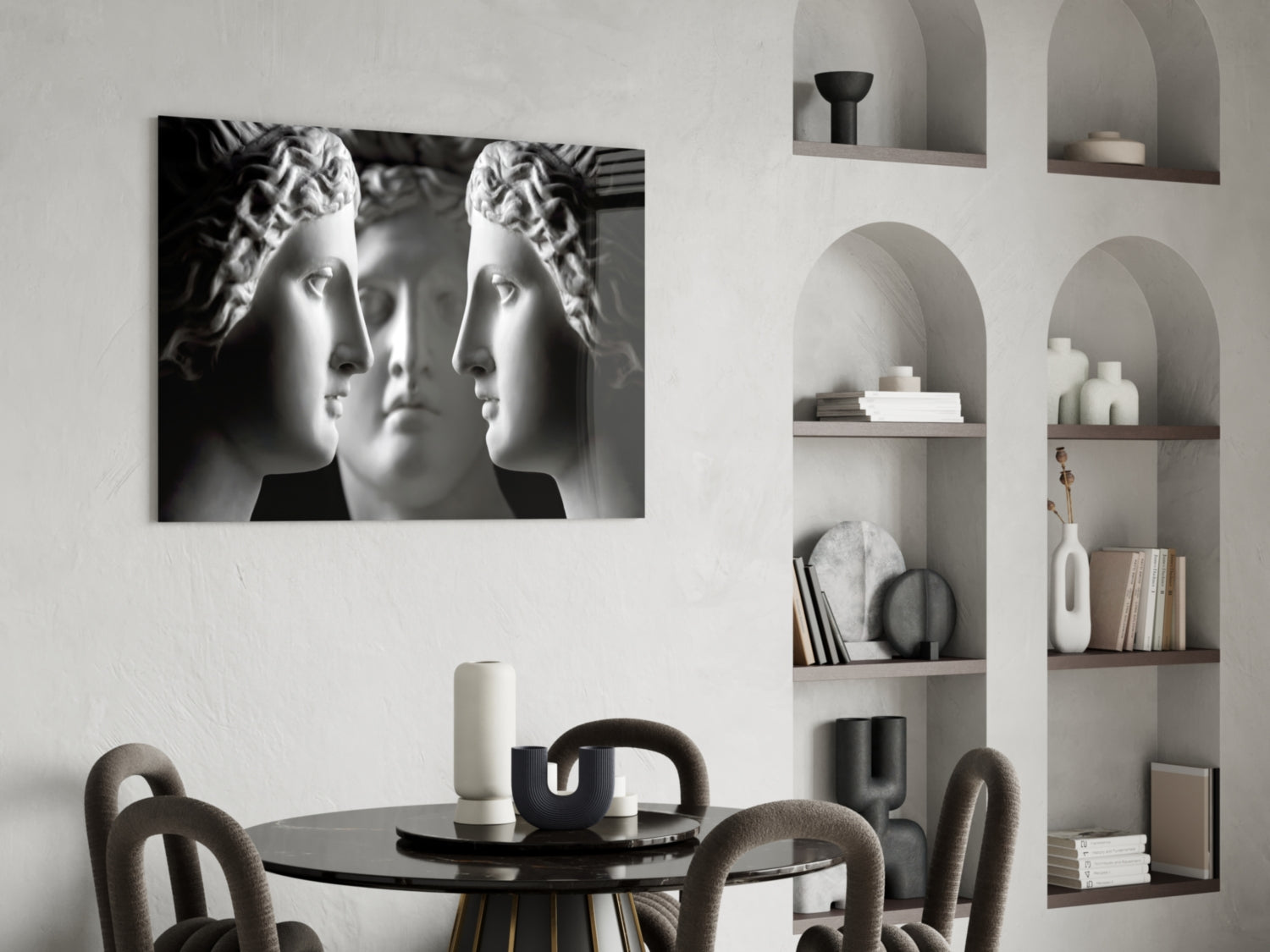 Statues Glass Wall Art.