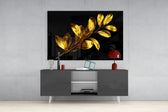 Gold Branch panel catching low light to reveal its tactile vein