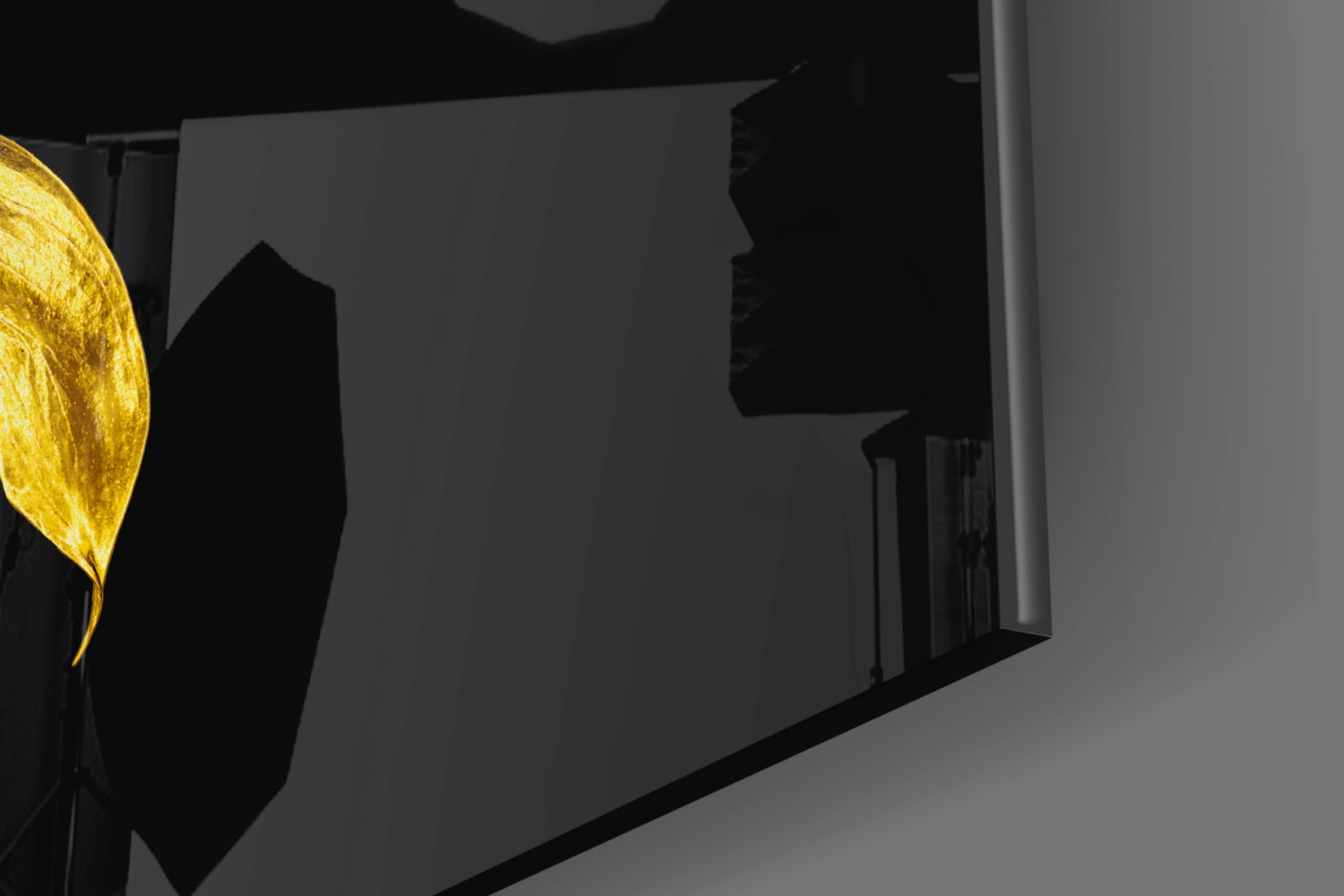 Yellow Leaves Glass Wall Art.