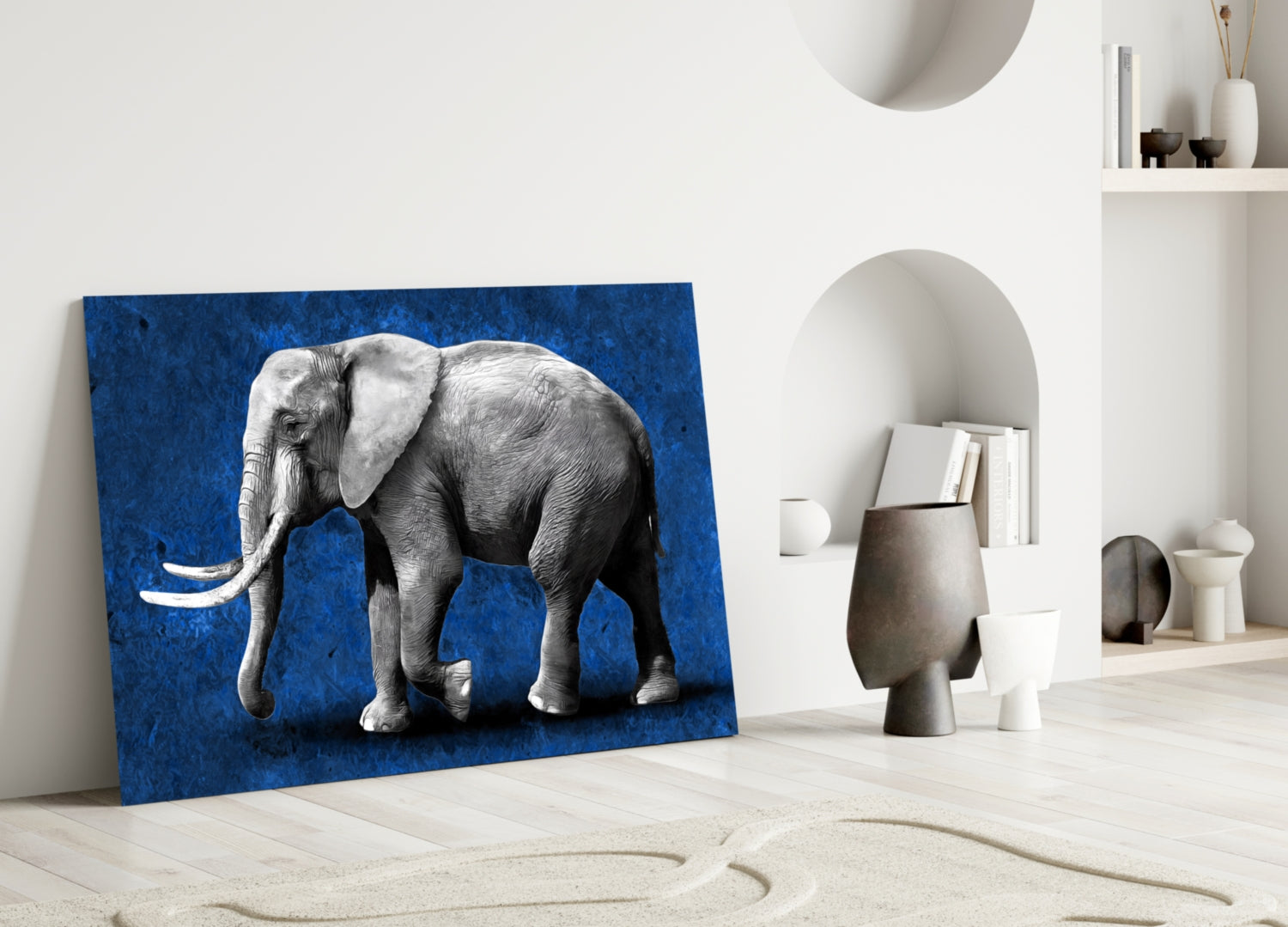 Elephant Glass Wall Art.