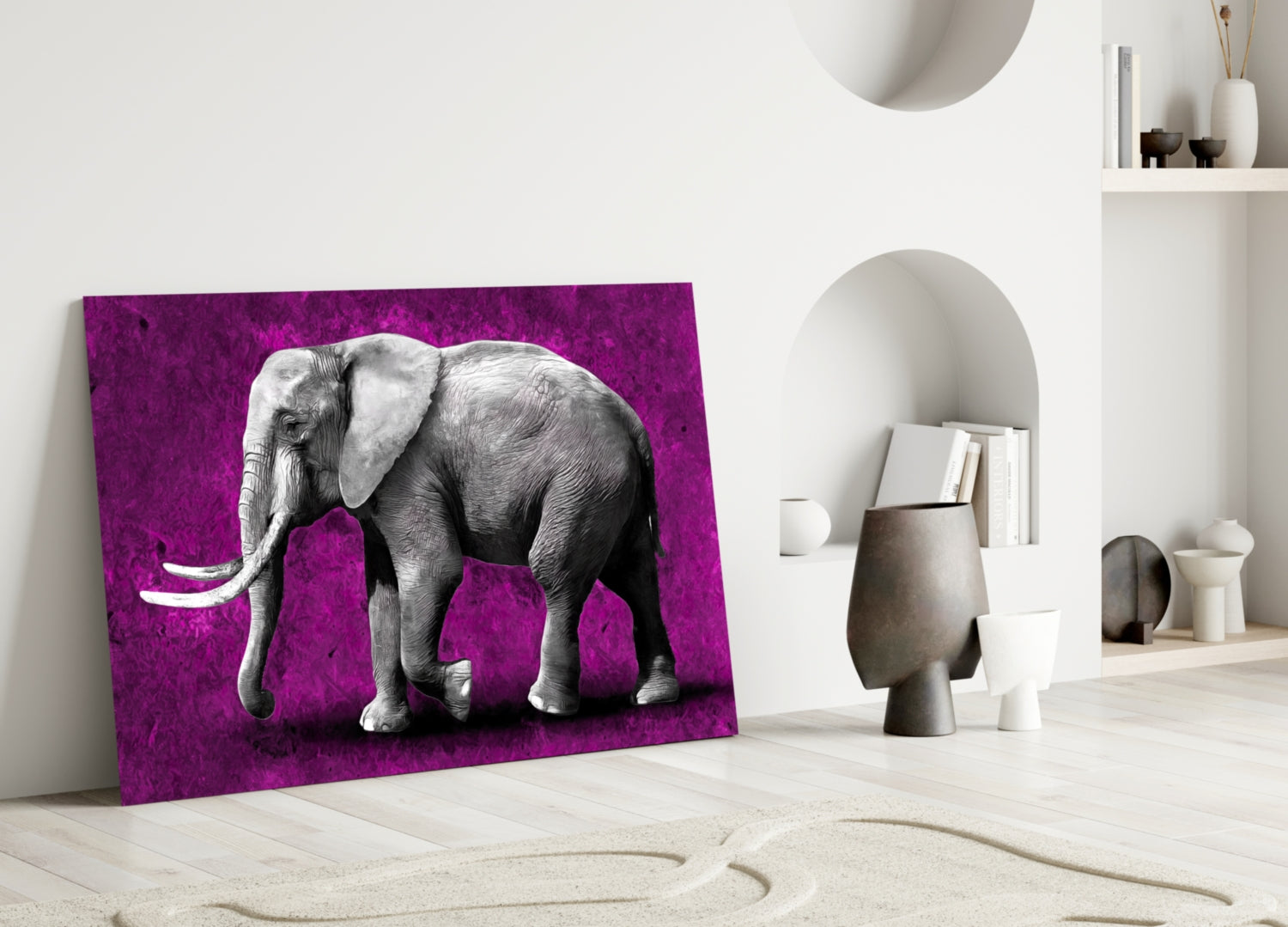 Elephant Glass Wall Art.