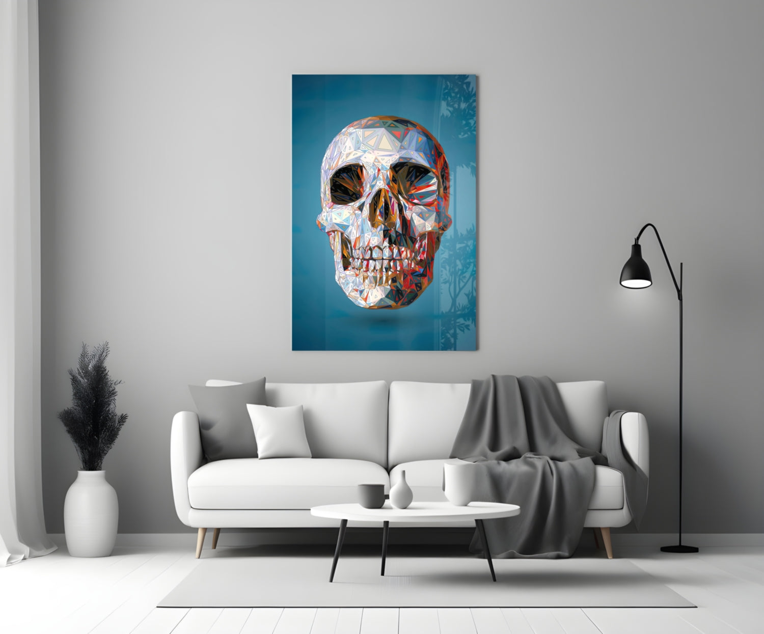 Skull Glass Wall Art.