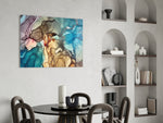 Coastal Marble panel adding luxe mood to a living room