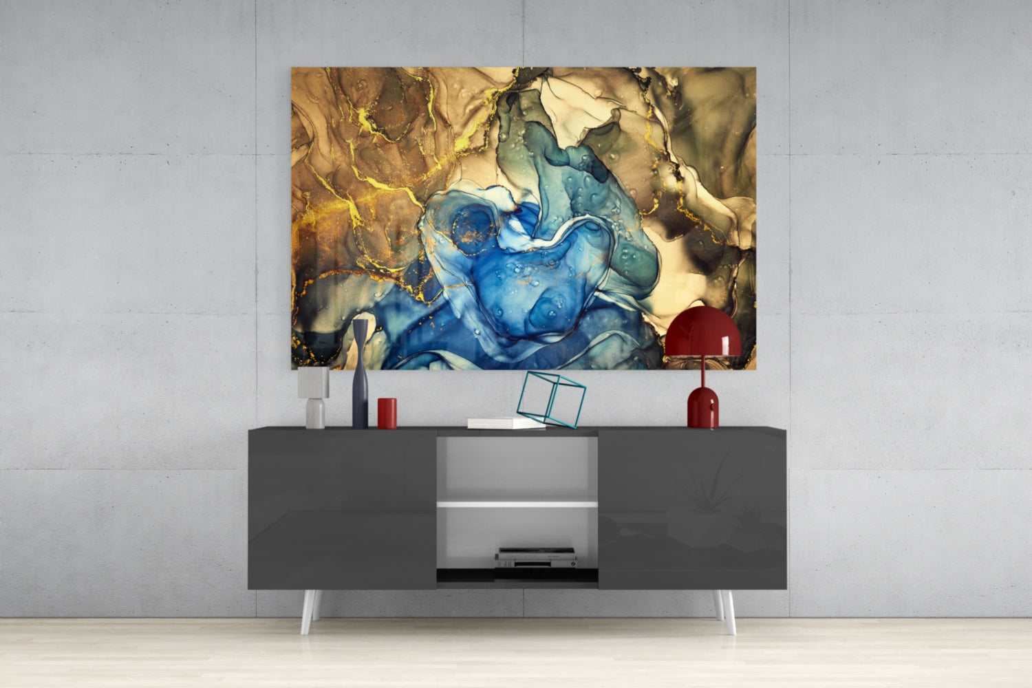 Colored Smoke Glass Wall Art.