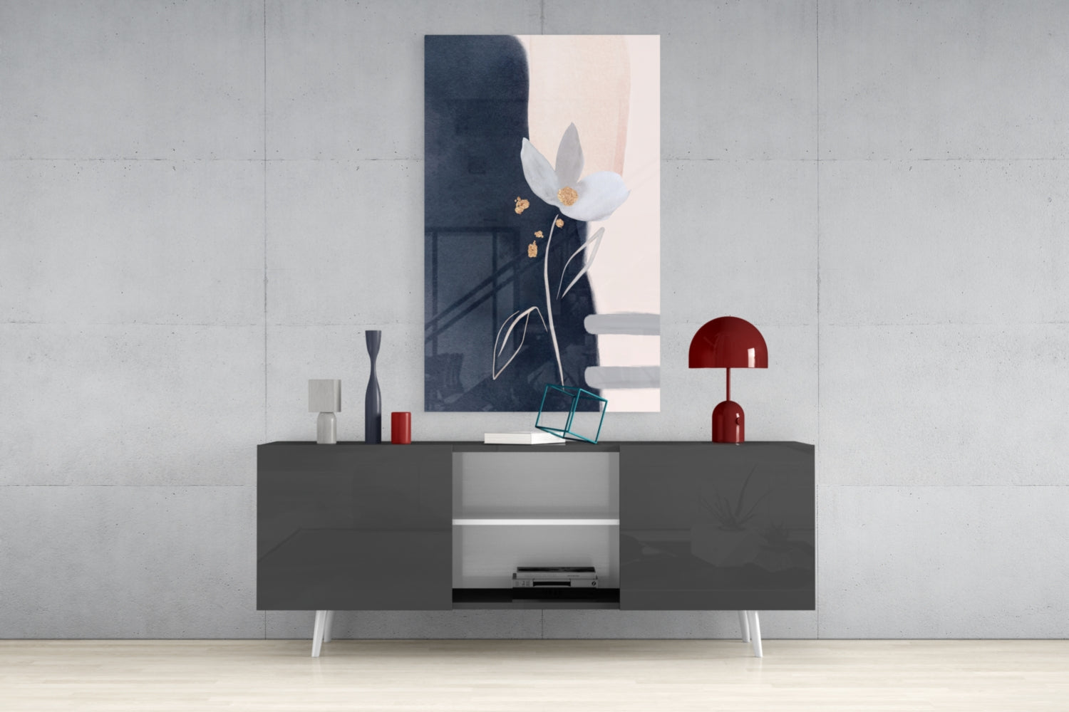 Flower Glass Wall Art.