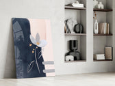 Quiet Bloom glass print enhancing a nursery with editorial spirit