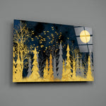 Metallic-leaf panel bringing luxe drama to a contemporary living space