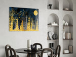Gold Forest panel adding luxury mood to a living room