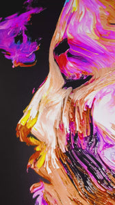 Chromatic Soul Radiance — 3D Haptic Embossed High-Gloss Luxury Wall Art
