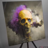 Smoky Skull Glass Wall Art  || Designer Collection
