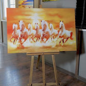 Running Horses Glass Art