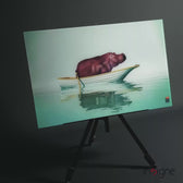 Hippo Glass Wall Art