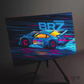 Subaru BRZ Blue Speed Glass Wall Art || Designer Collection