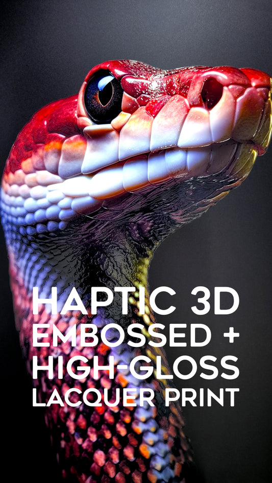 Dark Symbiote Noir — Haptic 3D Embossed + High-Gloss Lacquer Print