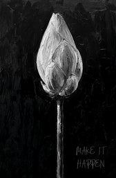 Monochrome Lotus Manifest — A Textured Vow in Black & White