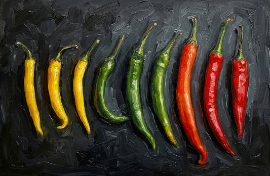 Radiant Spice Spectrum — 3D Haptic Embossed High-Gloss Luxury Wall Art