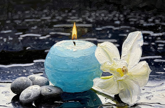 Flor de Serenidad Zen — Arte mural de lujo con relieve háptico 3D y acabado de alto brillo