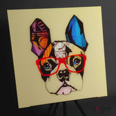 Bulldog Dog Glass Wall Art