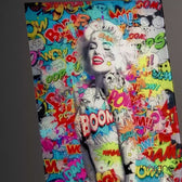 Graffiti Glass Wall Art