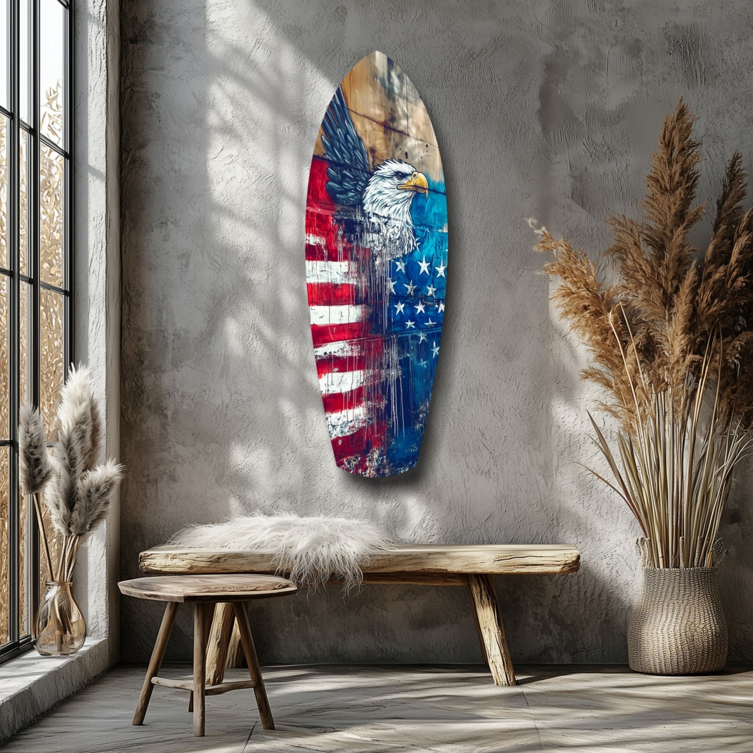 American Eagle Glass Wall Art.