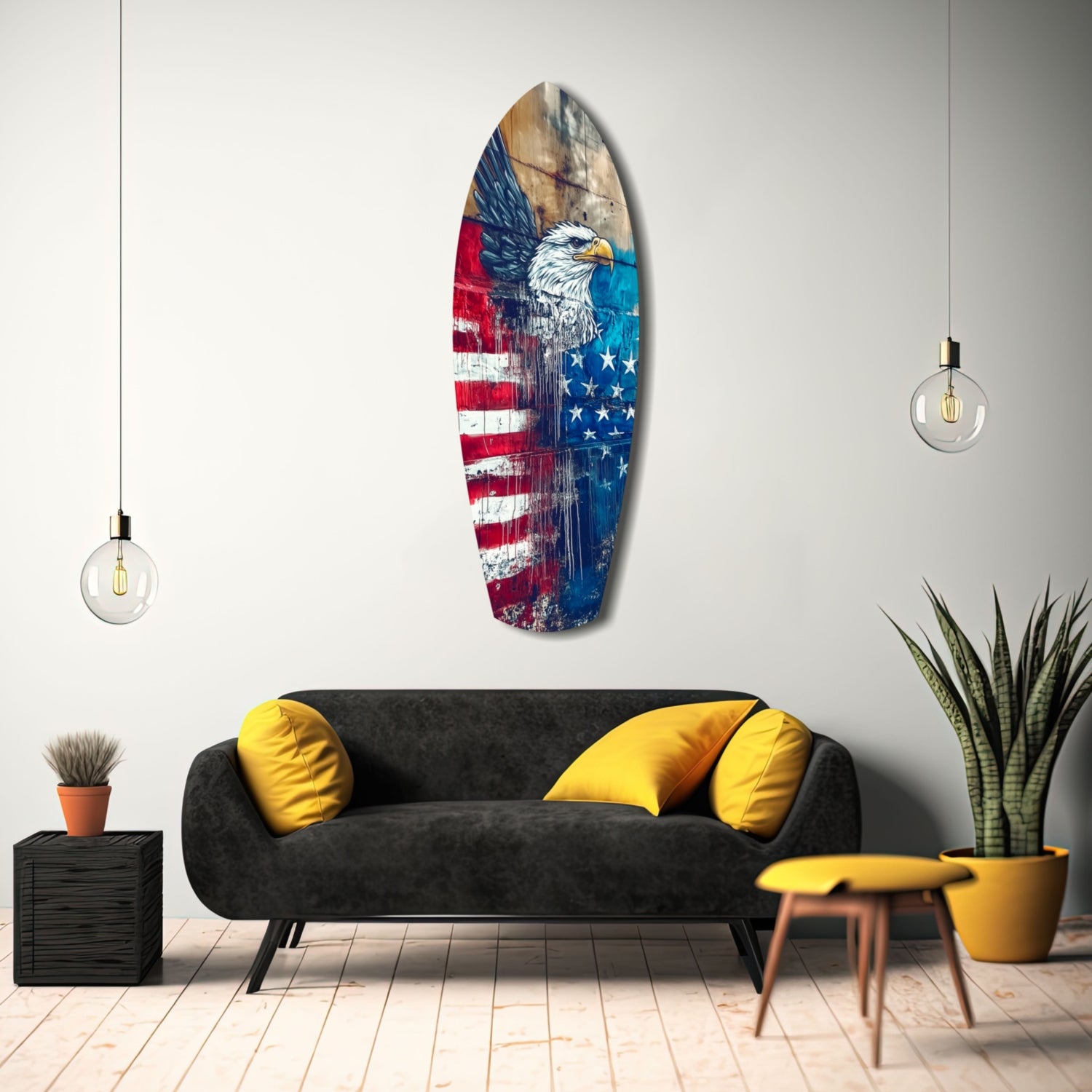 American Eagle Glass Wall Art.